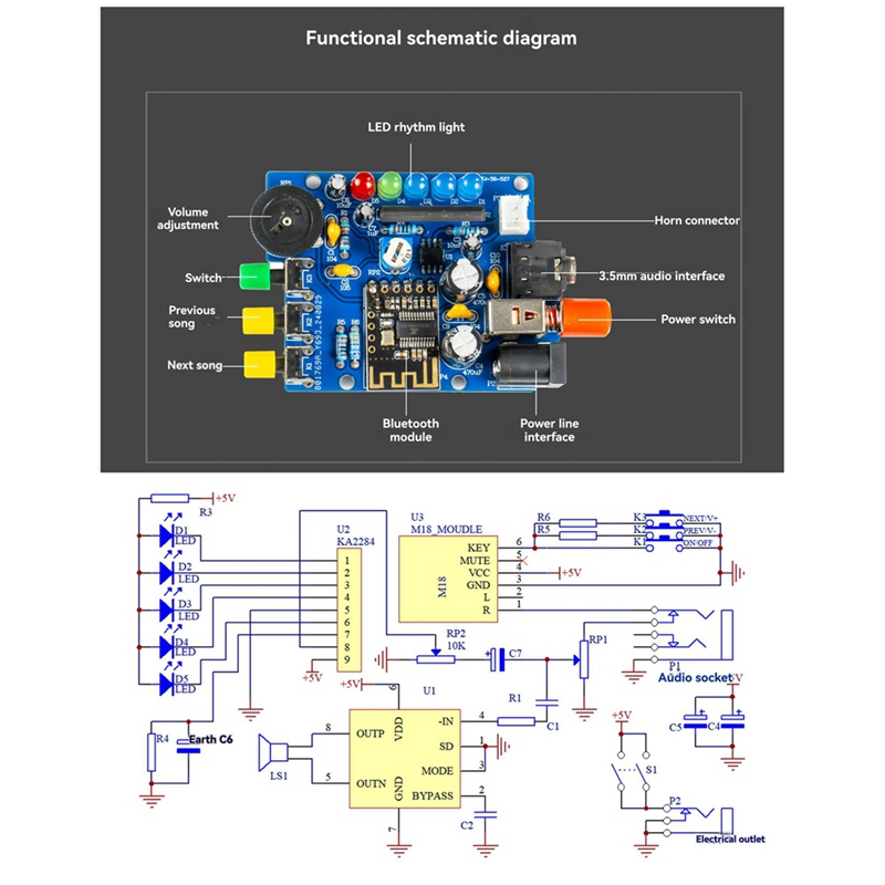 DIY Bluetooth Speaker Kit Elec - Diy Electronics Project Kit ulasan dan harga