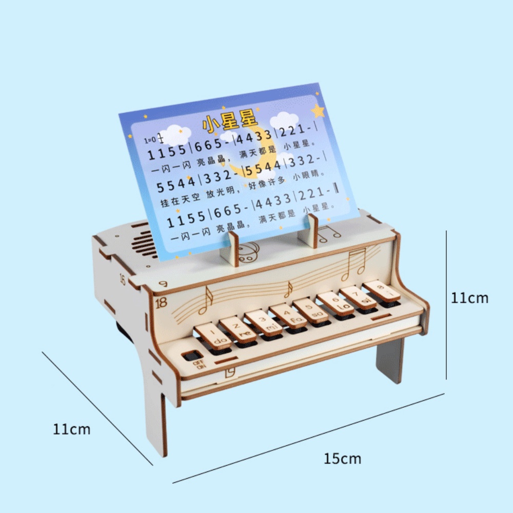DIY Wooden Electronic Piano Mo - Diy Electronics Learning Kit ulasan dan harga